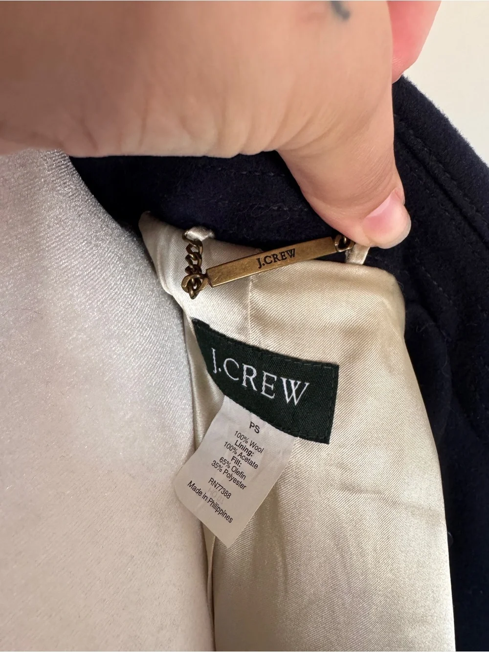 Double-Breasted Peacoat Jacket